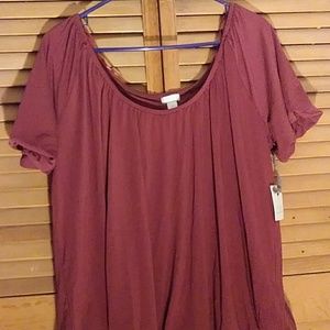 Burgundy Blouse